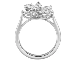 Apart Pierścionek z białego złota z diamentami - kwiat - 1,93 ct - próba 750< Wszystkie