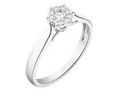 Sale Apart Pierścionek z białego złota z brylantami - 0,23 ct - próba 585
