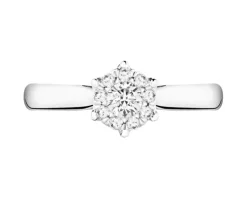 Sale Apart Pierścionek z białego złota z brylantami - 0,23 ct - próba 585
