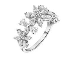 Apart Pierścionek z białego złota z diamentami - kwiaty - 1,35 ct - próba 750< Wszystkie