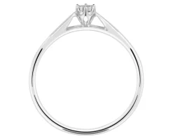Best Apart Pierścionek z białego złota z brylantem - 0,03 ct - próba 585