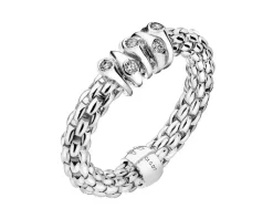 Fope Pierścionek z białego złota z brylantami - 0,07 ct - próba 750< Pierścionki