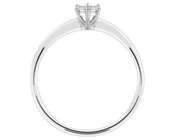 New Apart Pierścionek z białego złota  z brylantem - 0,03 ct - próba 375