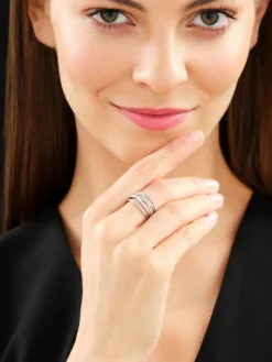 Apart Pierścionek z białego złota z diamentami - 0,15 ct - próba 585< Pierścionki