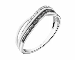 Apart Pierścionek z białego złota z diamentami - 0,09 ct - próba 585< Pierścionki