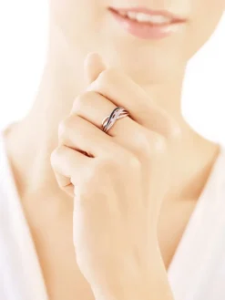 Apart Pierścionek z białego złota z diamentami - 0,04 ct - próba 585< Pierścionki