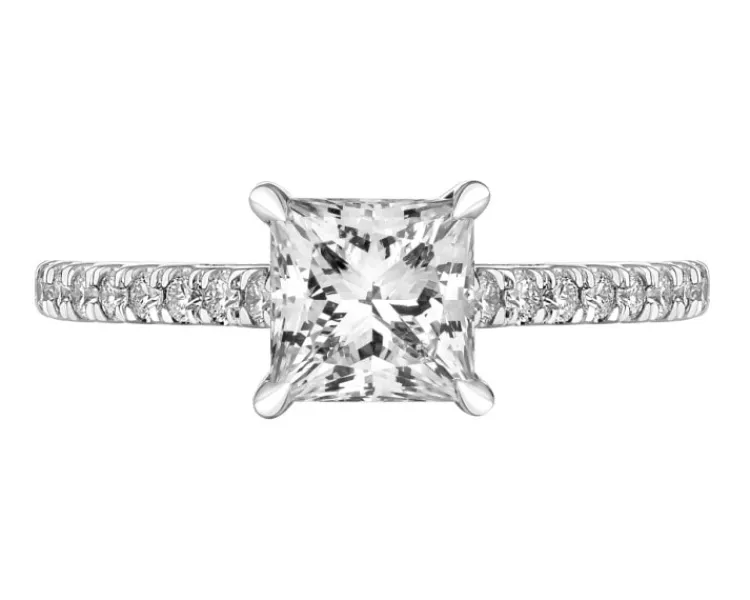 Apart Pierścionek z białego złota z diamentami laboratoryjnymi - 1,75 ct - próba 750< Pierścionki