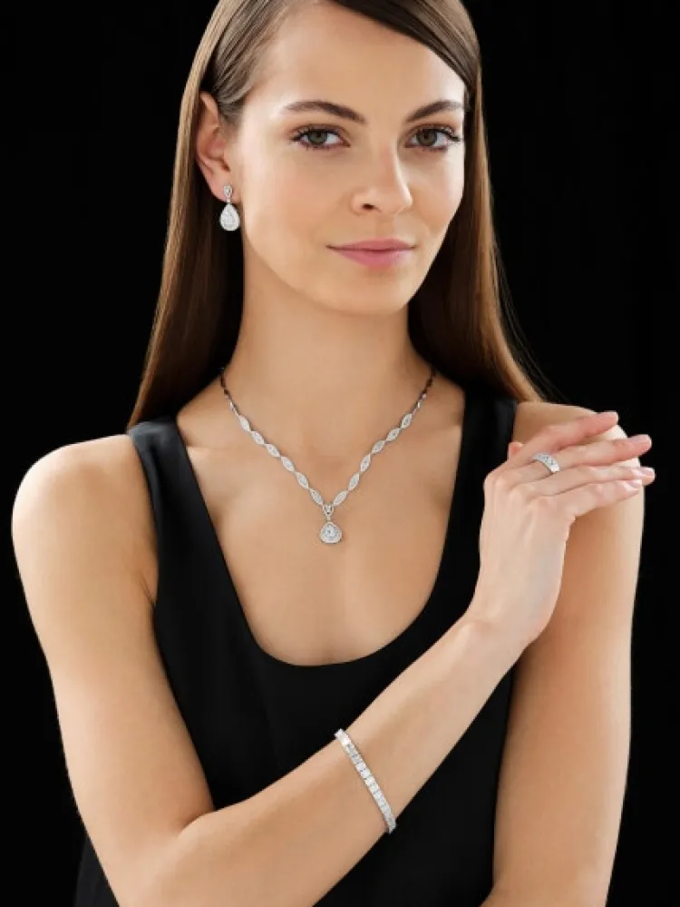 Sale Apart Pierścionek z białego złota z diamentami - 0,98 ct - próba 585
