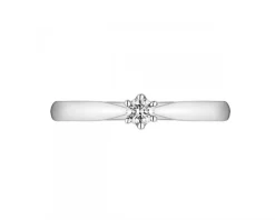 Apart Pierścionek z białego złota z brylantem - 0,08 ct - próba 750< Pierścionki