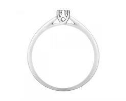 Apart Pierścionek z białego złota z brylantem - 0,08 ct - próba 750< Pierścionki