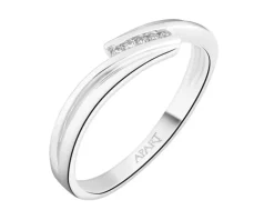Apart Pierścionek z białego złota z brylantami - 0,03 ct - próba 585< Pierścionki