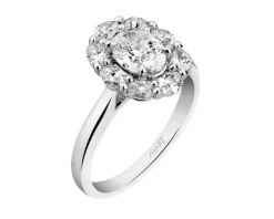 Hot Apart Pierścionek z białego złota z diamentami - SI1/H - 1,76 ct - próba 750
