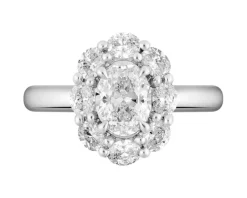 Hot Apart Pierścionek z białego złota z diamentami - SI1/H - 1,76 ct - próba 750