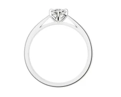 Hot Apart Pierścionek z białego złota z brylantem - 0,08 ct - próba 585