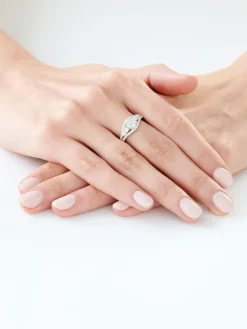Discount Apart Pierścionek z białego złota z diamentami - 1,00 ct - próba 585