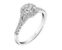 New Apart Pierścionek z białego złota z brylantami - SI2/H - 0,85 ct - próba 750
