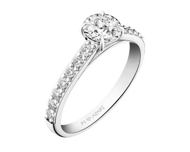 Hot Apart Pierścionek z białego złota z brylantami - 0,51 ct - próba 585