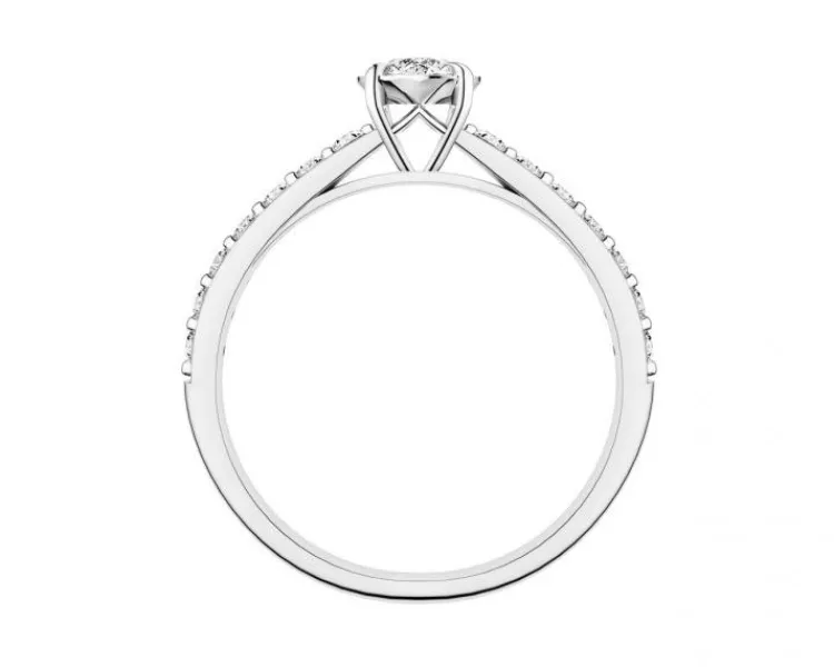 Hot Apart Pierścionek z białego złota z brylantami - 0,51 ct - próba 585