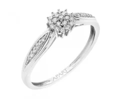 Clearance Apart Pierścionek z białego złota z diamentami - 0,12 ct - próba 585