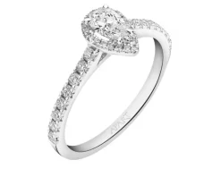 Hot Apart Pierścionek z białego złota z diamentami - SI2/H - 0,61 ct - próba 585