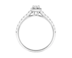 Hot Apart Pierścionek z białego złota z diamentami - SI2/H - 0,61 ct - próba 585
