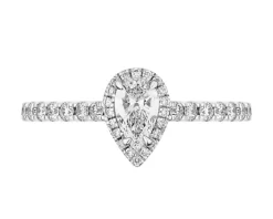 Hot Apart Pierścionek z białego złota z diamentami - SI2/H - 0,61 ct - próba 585