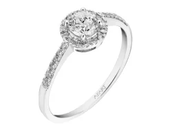 Outlet Apart Pierścionek z białego złota z brylantami - 0,66 ct - próba 585