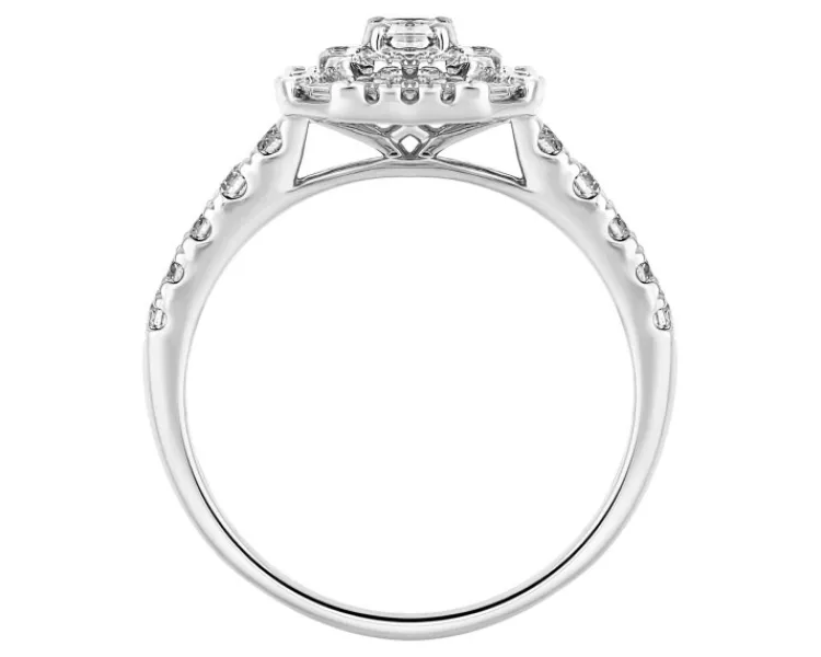 Discount Apart Pierścionek z białego złota z diamentami - 0,82 ct - próba 585