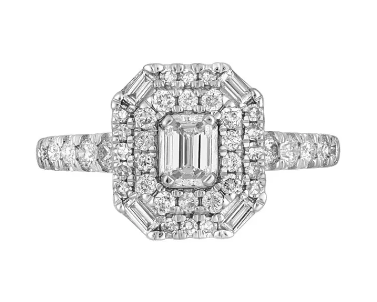 Discount Apart Pierścionek z białego złota z diamentami - 0,82 ct - próba 585