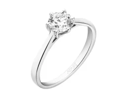 New Apart Pierścionek z białego złota z brylantem - SI1/H - 0,70 ct - próba 750