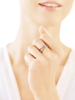 Best Apart Pierścionek z białego złota z diamentami - 0,17 ct - próba 585