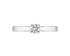 Apart Pierścionek z białego złota z brylantem - 0,15 ct - próba 375< Pierścionki