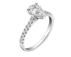 Outlet Apart Pierścionek z białego złota z diamentami - SI1/H - 1,25 ct - próba 750