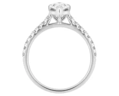 Outlet Apart Pierścionek z białego złota z diamentami - SI1/H - 1,25 ct - próba 750