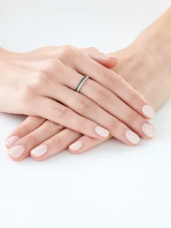 Apart Pierścionek z białego złota z brylantami - 0,20 ct - próba 585< Pierścionki