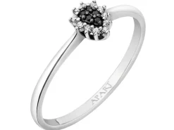 Apart Pierścionek z białego złota z diamentami - 0,04 ct - próba 375< Pierścionki