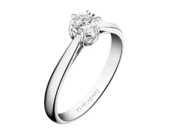 Apart Pierścionek z białego złota z brylantem - 0,08 ct - próba 585< Pierścionki