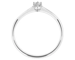 Sale Apart Pierścionek z białego złota z brylantem - 0,07 ct - próba 750
