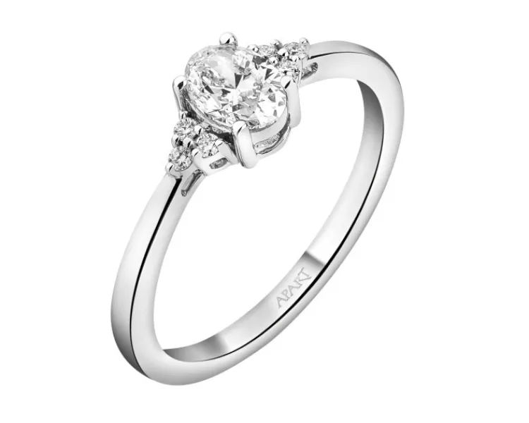 Apart Pierścionek z białego złota z diamentami - 0,56 ct - próba 750< Wszystkie
