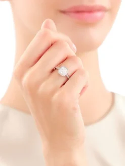 Apart Pierścionek z białego złota z diamentami - 0,50 ct - próba 585< Pierścionki