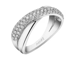 Apart Pierścionek z białego złota z brylantami - 0,72 ct - próba 585< Pierścionki