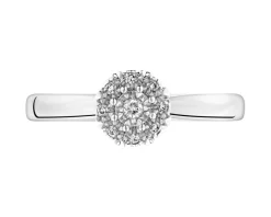 Clearance Apart Pierścionek z białego złota z diamentami - 0,05 ct - próba 375