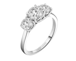 Clearance Apart Pierścionek z białego złota z brylantami laboratoryjnymi - 2,11 ct - próba 750
