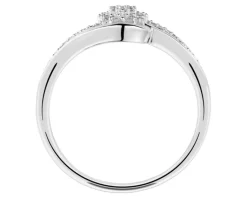 Apart Pierścionek z białego złota z diamentami - 0,10 ct - próba 585< Pierścionki