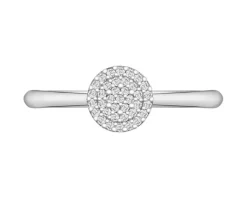 Apart Pierścionek z białego złota z diamentami - 0,12 ct - próba 375< Pierścionki
