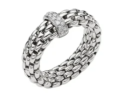 Fope Pierścionek z białego złota z brylantami - 0,10 ct - próba 750< Pierścionki