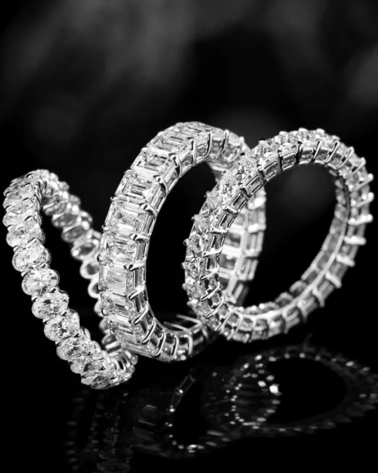 Apart Pierścionek z białego złota z diamentami - Eternity - 3,81 ct - próba 750< Wszystkie