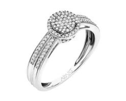 Apart Pierścionek z białego złota z diamentami - 0,24 ct - próba 585< Pierścionki