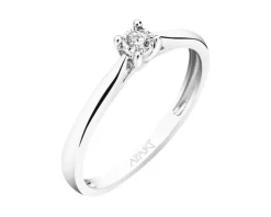 Apart Pierścionek z białego złota z brylantem - 0,02 ct - próba 585