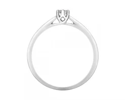 Apart Pierścionek z białego złota z brylantem - 0,08 ct - próba 585< Pierścionki